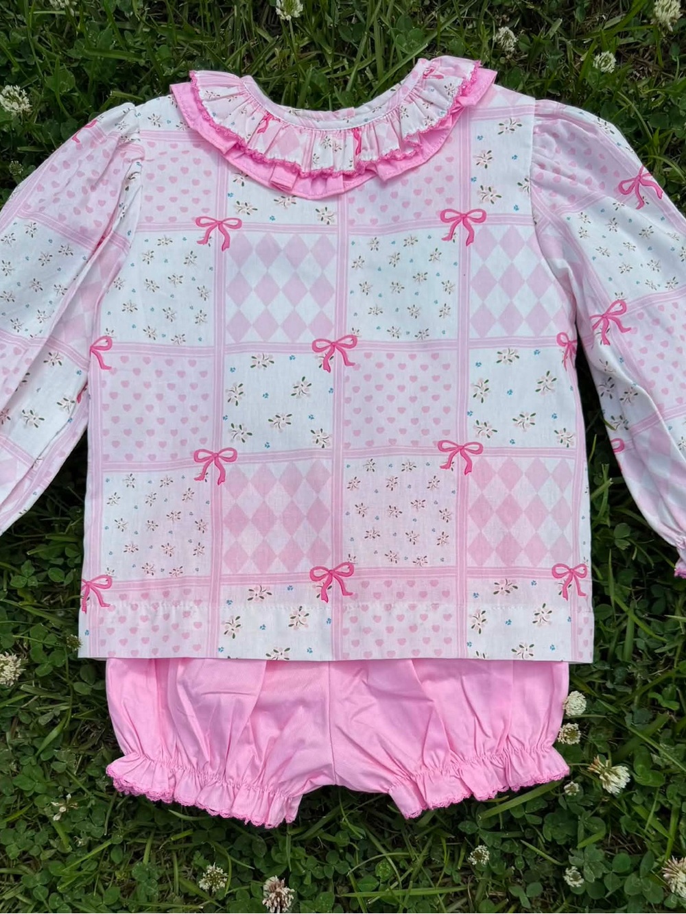 LS Pink Patchwork Bloomer Set